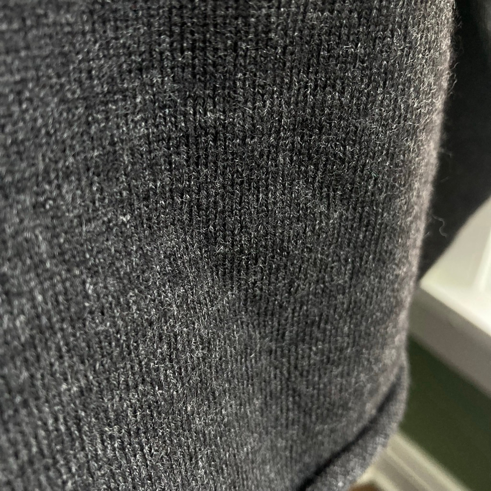 Women's 100% Virgin Wool Italian Sweater Gray Size L/XL - Picture 5 of 8